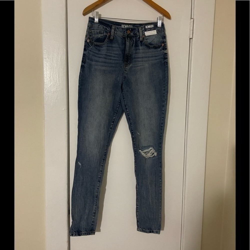 Rewash Super high Rise Vintage‎ Reunion Distressed Jeans Size 27/5 NWT